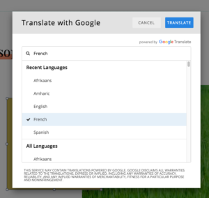 Translate with Google