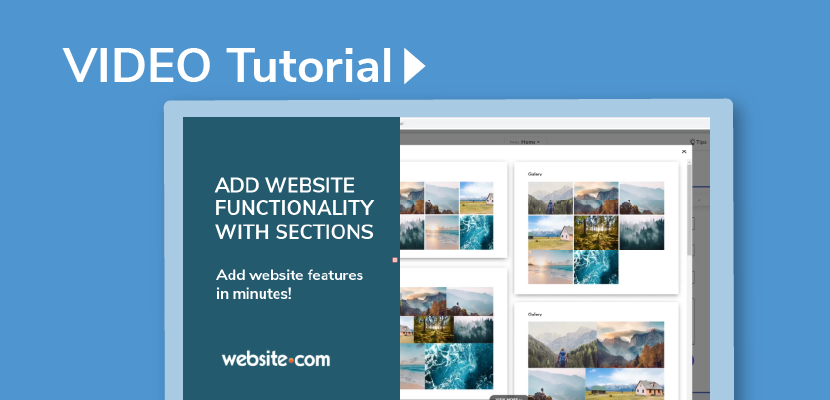 Website Functionality Through Sections