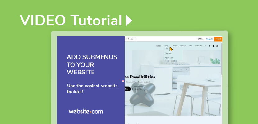 Add Submenus with Website.com