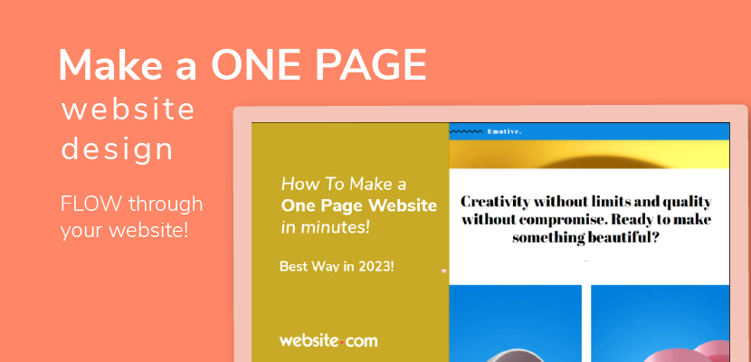 Make a One Page Website Blog Image