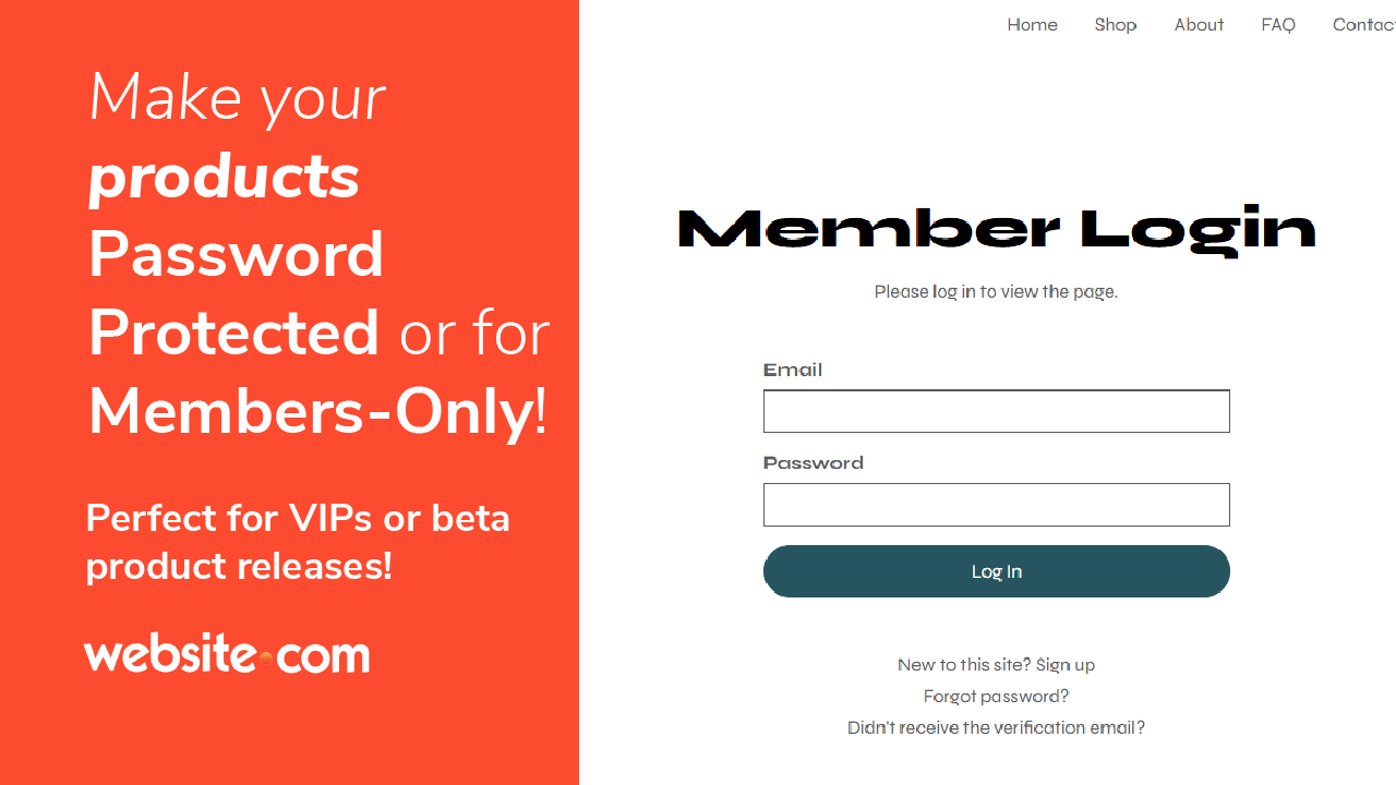 Member Login For Products