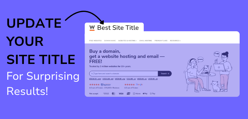 image of website with site title in the browser tab
