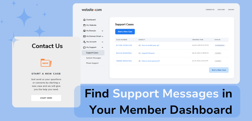 blog image of Member Dashboard with support threads