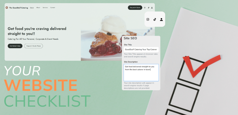 blog title and screenshot of website