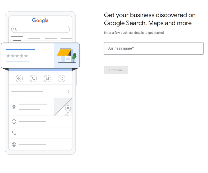 Google Profile Business Name Field