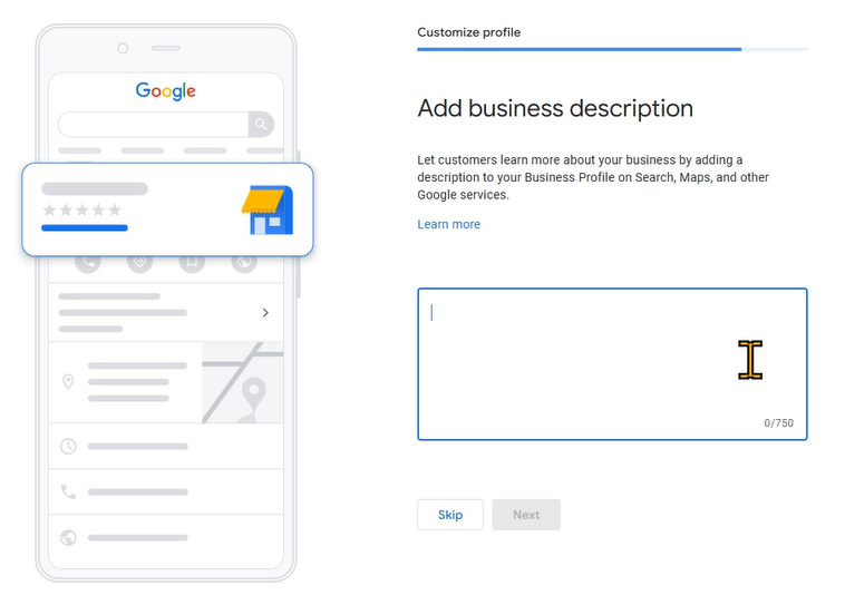 Google Business Profile Description