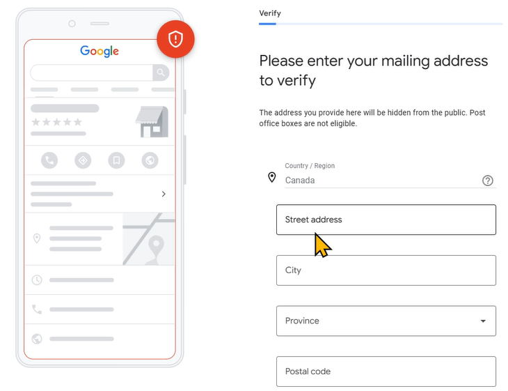 Google Business Profile Verify Address