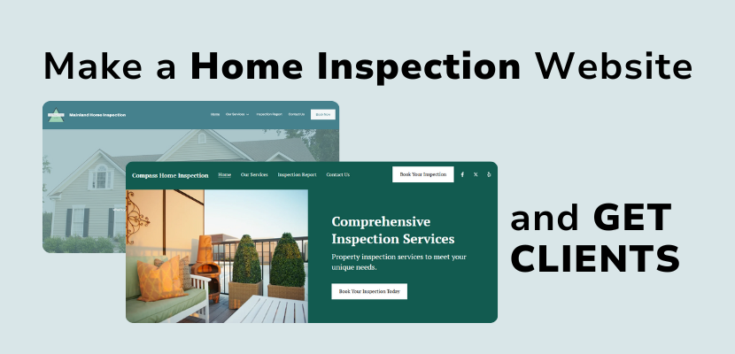 image of 2 home inspection websites and blog title