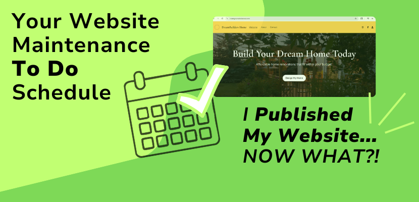 Site Maintenance blog image of calendar and website and title