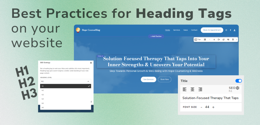 blog image of website with a highlighted title being assigned H2 tag